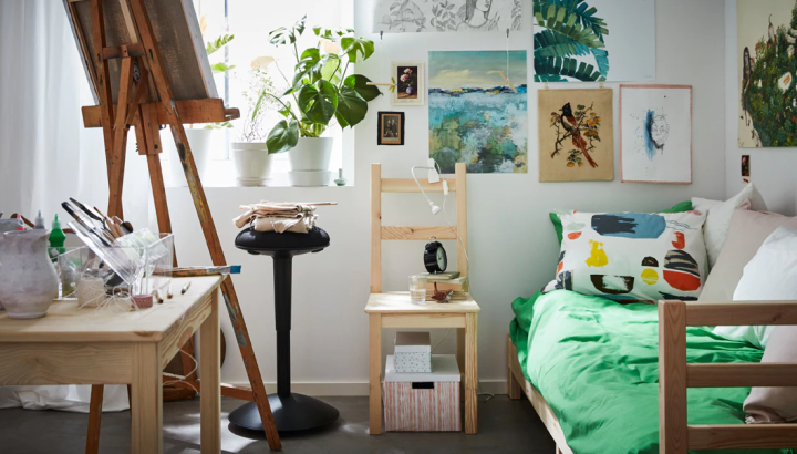 Fresh and artsy dorm room ideas